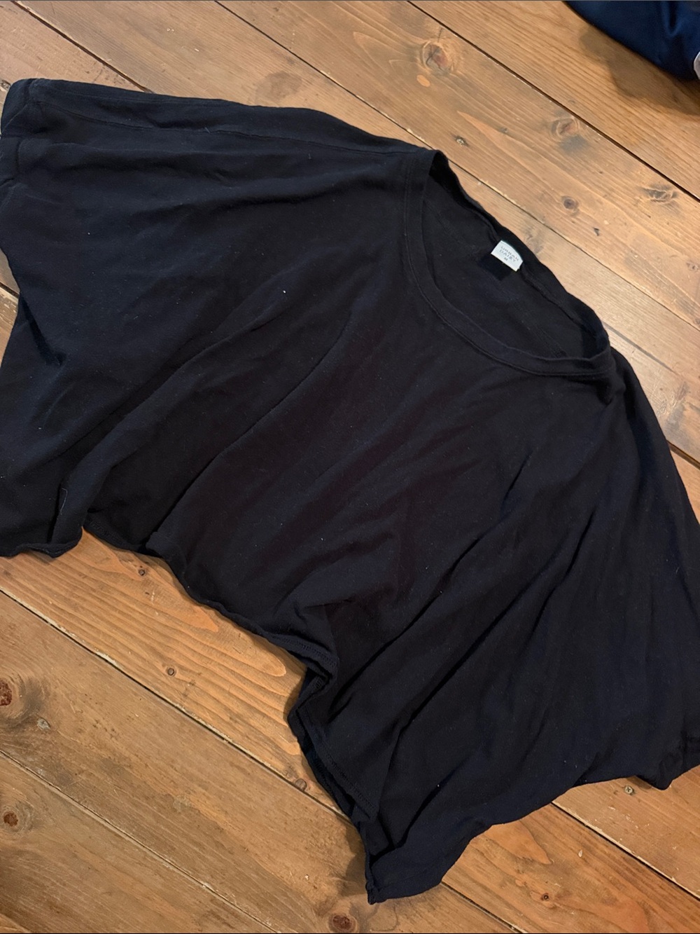 Black Short Sleeve Crewneck Tee for Women